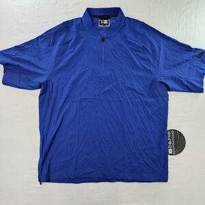 New Era Blue 1/4 Zip Pullover Windbreaker Blue Baseball Men's Size XLarge